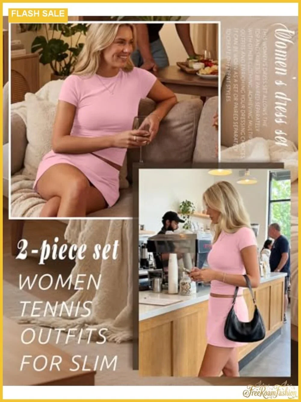 2 Piece Workout Set Womens Tennis Yoga Skirt Set Athletic Short Sleeve